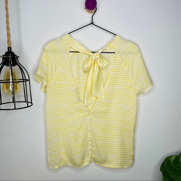 ZARA - Trafaluc Stripe V-back Blouse S - Picture 2 of 10